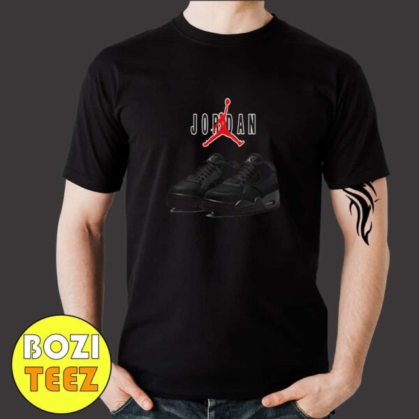 Air Jordan 4 RM Black Cat Sneaker T-Shirt