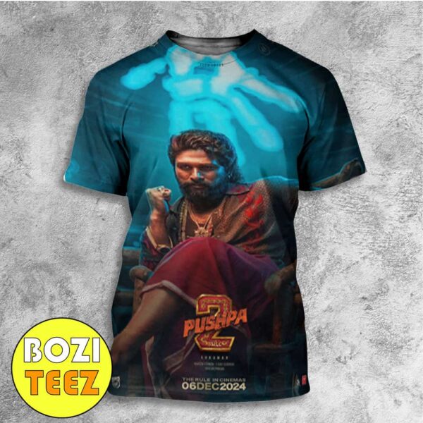 Allu Arjun Pushpa 2 The Rule Movie Poster 6 December 2024 All Over Print T-Shirt