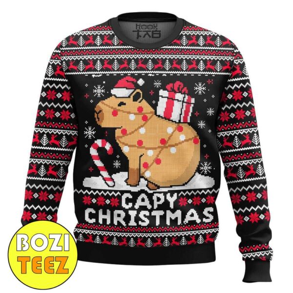 Capybara Trending 2024 Christmas Gift Ugly Sweater