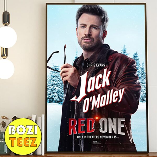 Chris Evans Is Jack O’malley Red One Movie November 15 2024 Poster Canvas