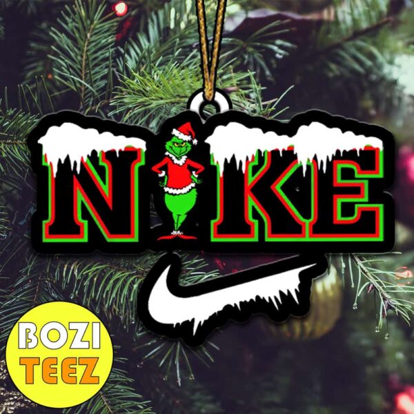 Christmas Grinch x Nike Logo Funny Xmas Christmas Tree Decorations Ornament