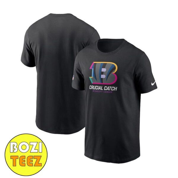 Cincinnati Bengals Nike 2024 NFL Crucial Catch Club Intercept Cancer T-Shirt