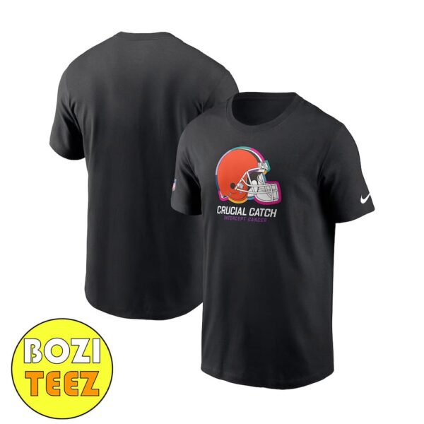 Cleveland Browns Nike 2024 NFL Crucial Catch Club Intercept Cancer T-Shirt