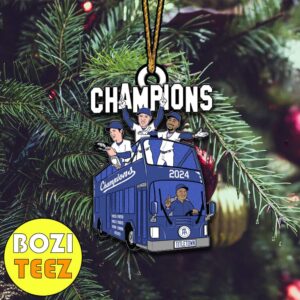 Congratulations Los Angeles Dodgers Is MLB World Series Champions 2024 Winner On Bus Christmas Tree Decorations Ornament