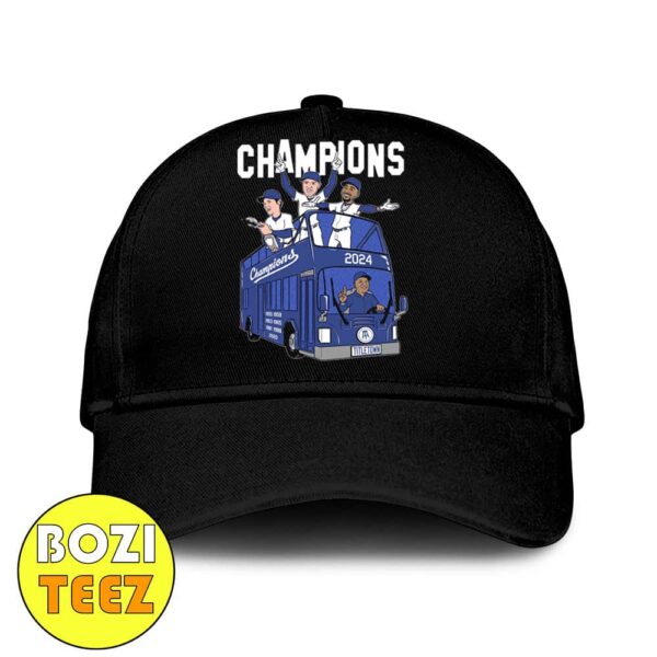 Congratulations Los Angeles Dodgers Is MLB World Series Champions 2024 Winner On Bus Classic Hat-Cap Snapback