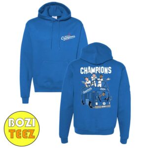 Congratulations Los Angeles Dodgers Is MLB World Series Champions 2024 Winner On Bus Two Sides Hoodie T-Shirt