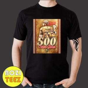 Congratulations To Shea Theodore On Playing In His 500th NHL Game Merchandise T-Shirt