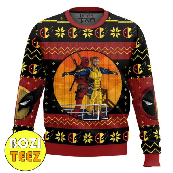 Deadpool And Wolverine Funny Titanic Chirstmas Gift 2024 Ugly Sweater