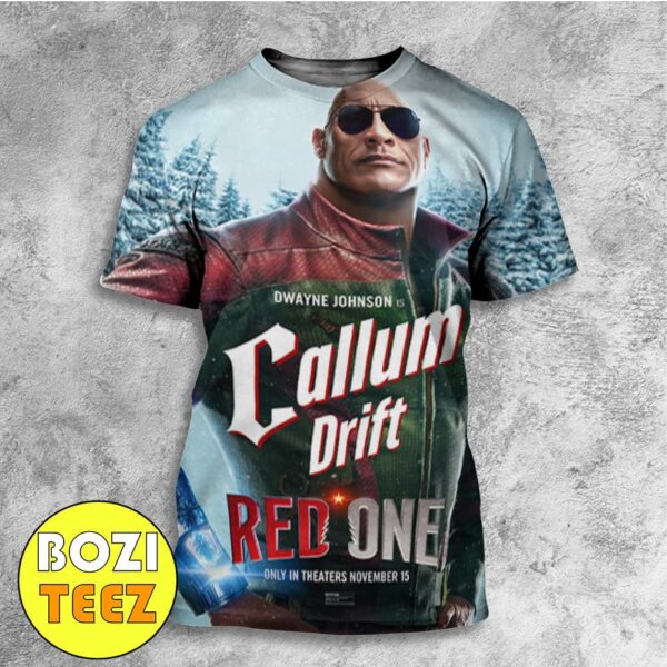 Dwayne Johnson Is Callum Drift Red One Movie November 15 2024 All Over Print T-Shirt