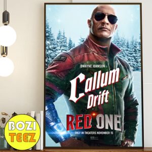 Dwayne Johnson Is Callum Drift Red One Movie November 15 2024 Poster Canvas