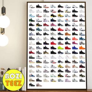 Every Air Jordan 4 Colorway Ever Released All Sneaker Collections Poster Canvas