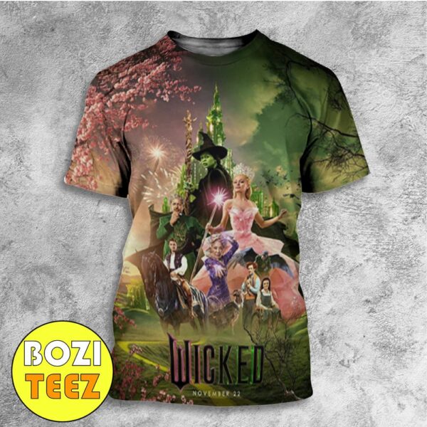 Experience OZ In IMAX With Wicked Movie November 22 2024 Ariana Grande And Cynthia Erivo All Over Print T-Shirt