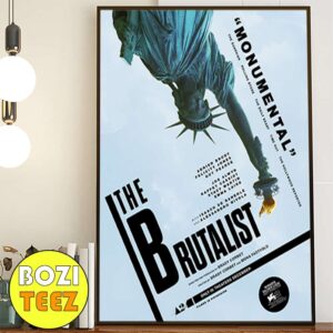 First Poster For The Brutalist Monumental The Guardian Rolling Stone The Daily Beast 2024 Movie Poster Canvas