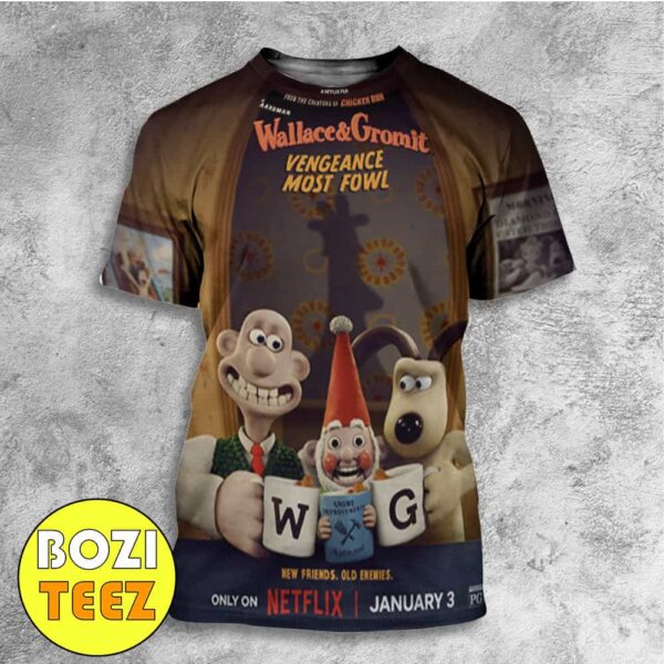 First Poster For The New Wallace And Gromit Movie All Over Print T-Shirt