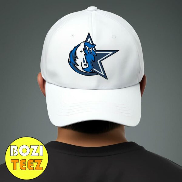 Funny Combined NFL x NBA Logos Dallas Cowboys x Dallas Mavericks Merchandise Hat-Cap Snapback