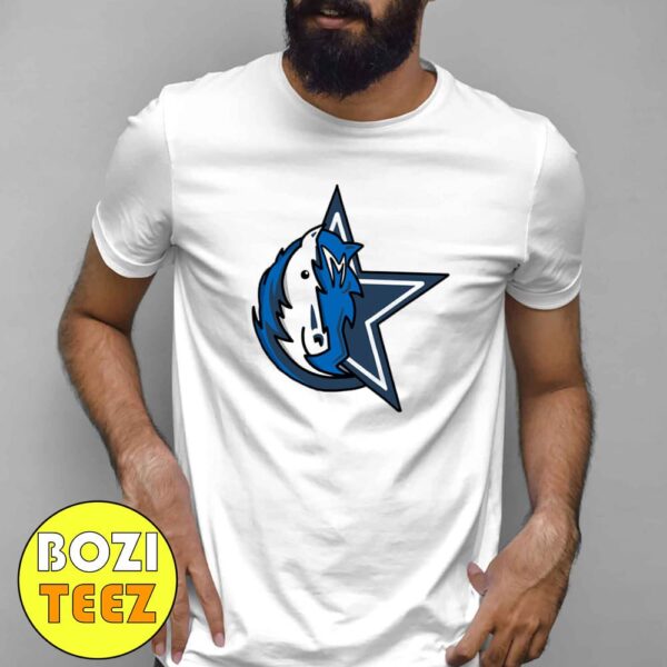 Funny Combined NFL x NBA Logos Dallas Cowboys x Dallas Mavericks T-Shirt