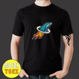 Funny Combined NFL x NBA Logos Miami Dolphins x Miami Heat Merchandise T-Shirt