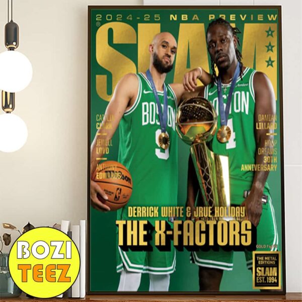 Gold Metal SLAM Cover Magazine 252 2024-25 NBA Preview Derrick White And Jrue Holiday The X-Factors Poster Canvas