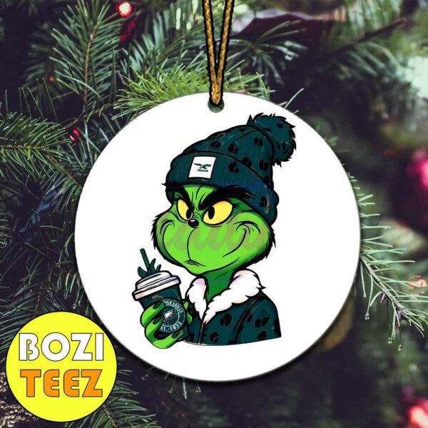 Grinch Boujee x Philadelphia Eagles Christmas Tree Decorations Ornament