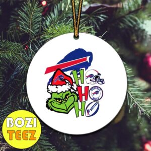 Grinch Ho Ho Ho Buffalo Bills Christmas Tree Decorations Ornament