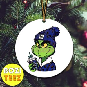 Grinch x Boujee Baltimore Ravens NFL Christmas Tree Decorations Ornament