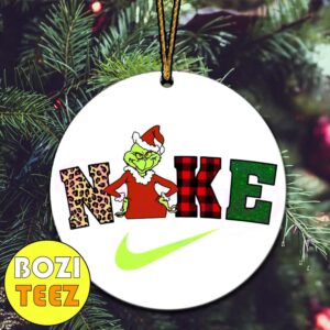 Grinch x Nike Logo Christmas Snow Gift Wrap 2024 Christmas Tree Decorations Ornament