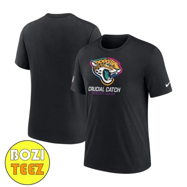 Jacksonville Jaguars Nike 2024 NFL Crucial Catch Intercept Cancer T-Shirt