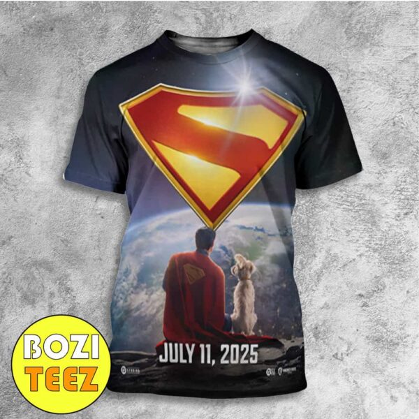 James Gunn’s Superman WB Movie Poster July 11 2025 All Over Print T-Shirt