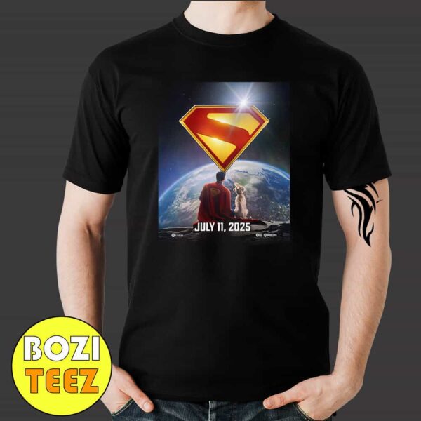 James Gunn’s Superman WB Movie Poster July 11 2025 Merchandise T-Shirt