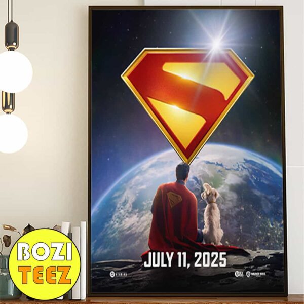 James Gunn’s Superman WB Movie Poster July 11 2025 Poster Canvas