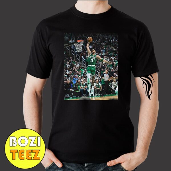 Jayson Tatum Boston Celtics vs New York Knicks 22nd October 2024 Iconic Moment Slam Dunk Merchandise T-Shirt