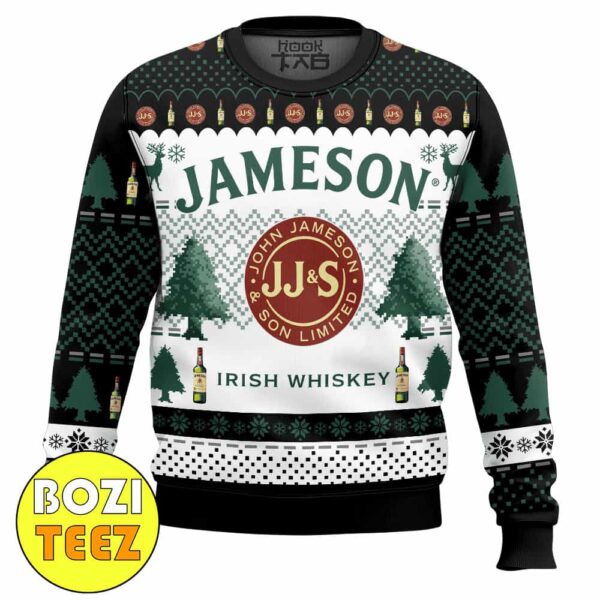 John Jameson And Son Limited Irish Whiskey JJS Christmas Gift Ugly Sweater