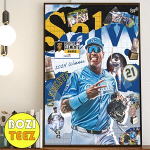 Kansas City Royals The Game Of Baseball Salvador Perez Has Been Named The 2024 Roberto Clemente Award Winner Poster Canvas