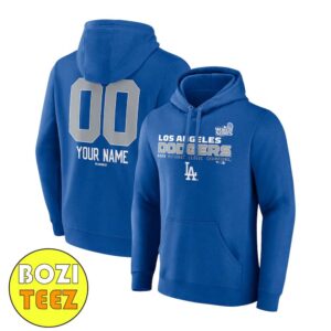 Los Angeles Dodgers 2024 National League Champions MLB World Series Custom Name And Number Two Sides Hoodie T-Shirt