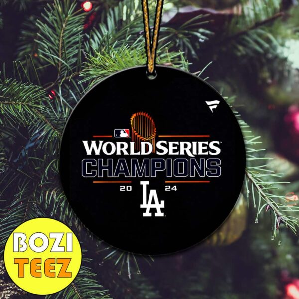 Los Angeles Dodgers Fanatics 2024 MLB World Series Locker Room Logo Christmas Tree Decorations Ornament