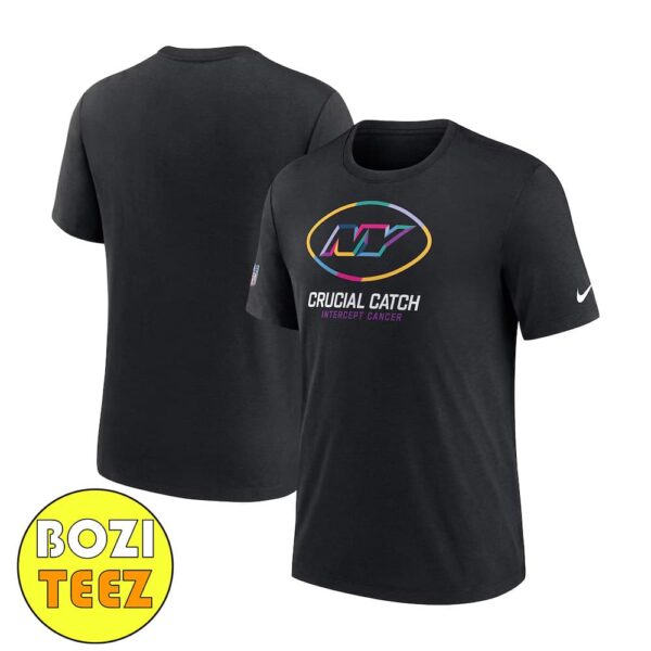 New York Jets Nike 2024 NFL Crucial Catch Intercept Cancer T-Shirt