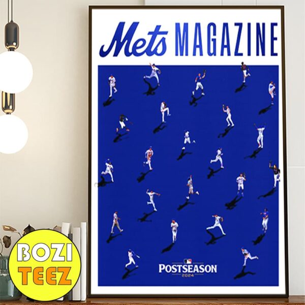 New York Mets Magazine Design For MLB Postseason 2024 Extended Poster Version Poster Canvas