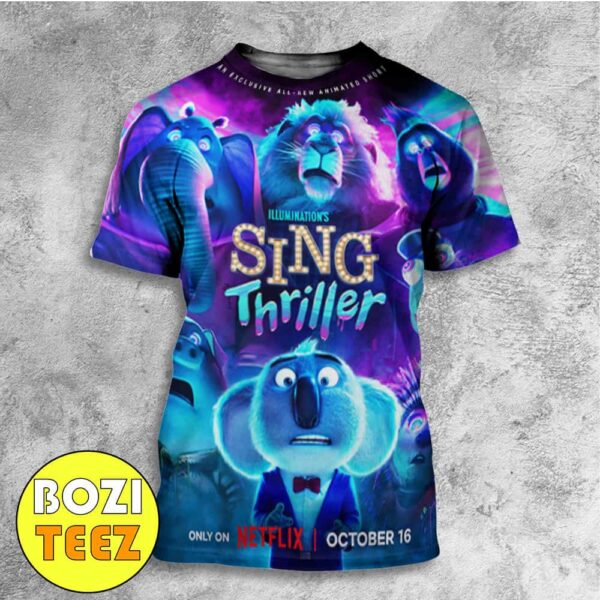 No Tricks Only Treats Brand New Sing Thriller Exclusive Halloween 2024 October 16 Poster Movie All Over Print T-Shirt