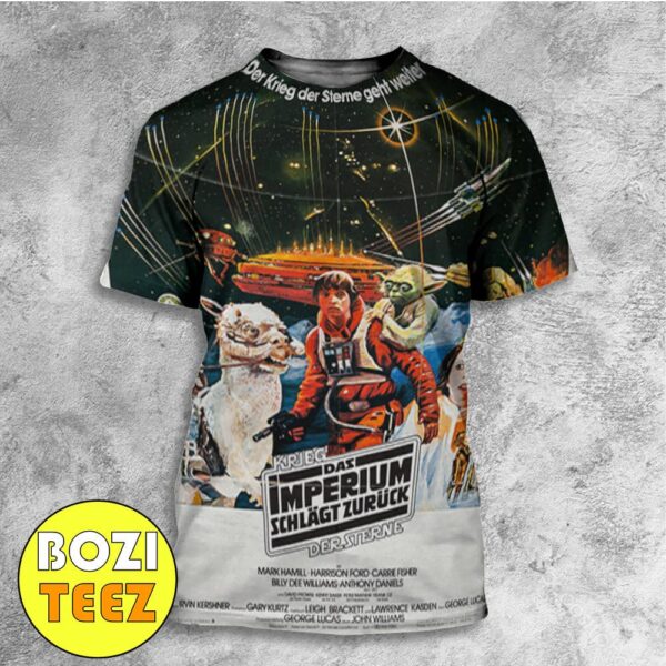 Official German Poster For Star Wars The Empire Strikes Back All Over Print T-Shirt