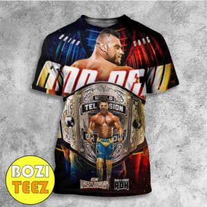 Ring Of Honor AEW And New World Television Champion Brian Cage The Machine All Over Print T-Shirt