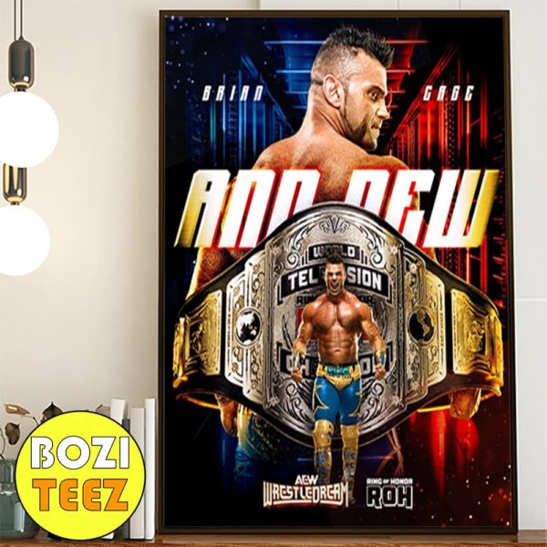 Ring Of Honor AEW And New World Television Champion Brian Cage The Machine Poster Canvas