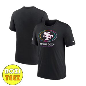 San Francisco 49ers Nike 2024 NFL Crucial Catch Big And Tall Intercept Cancer T-Shirt