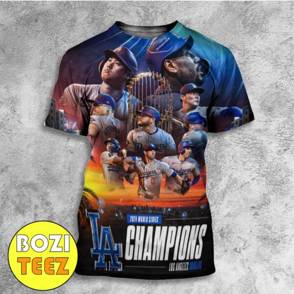 The Los Angeles Dodgers Are The 2024 MLB World Series Champions Congratulations All Over Print T-Shirt