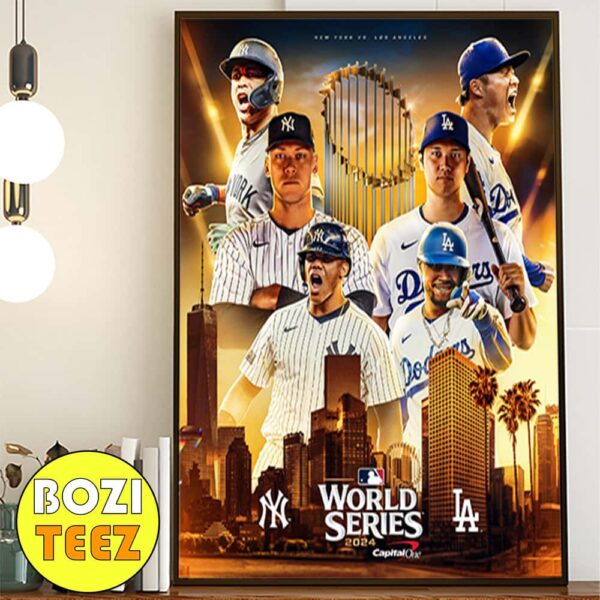 The MLB World Series 2024 New York Yankees vs Los Angeles Dodgers Poster Canvas