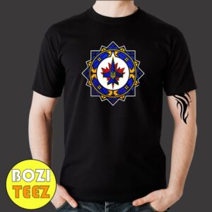 Winnipeg Jets Ukrainian Heritage Night 2025 Merchandise T-Shirt