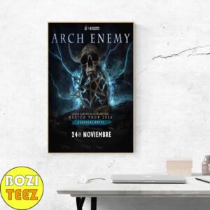 Arch Enemy Mexico Tour 2024 On Nov 24th 2024 At Aguascalientes Home Decor Poster Canvas