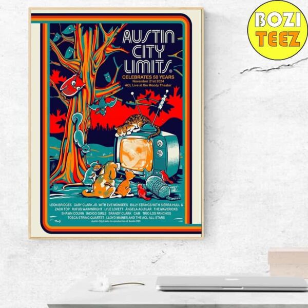 Austin City Limits Celebrates 50 Years On Nov 21st 2024 At The Moody Theater USA Home Decor Poster Canvas