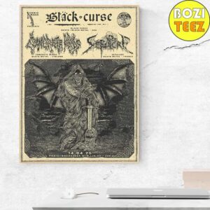 Black Curse Blacked Death Metal Band With Concrete Winds At Sepulcre Paris On Apr 14th 2025 Home Decor Poster Canvas