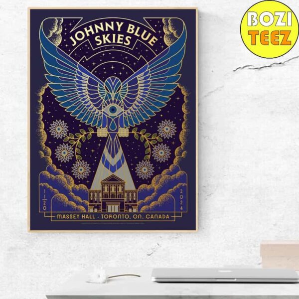 Johnny Blue Skies Performance On Nov 20th 2024 At Massey Hall Toronto Canada Home Decor Poster Canvas