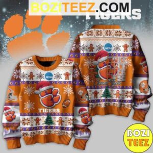 Kendrick Larma X NCAA Clemson Tigers Football They Not Like US Chirstmas Gifts 2024 Ugly Sweater